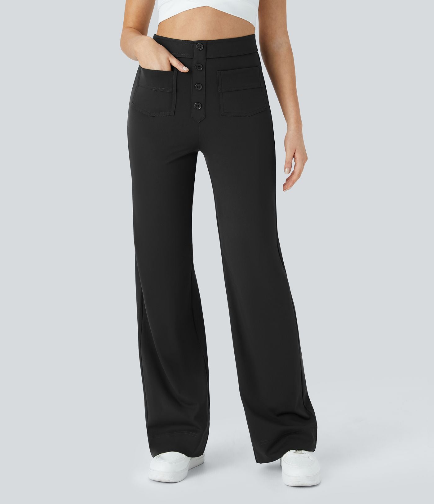 Emma™ | Elegante Elastische High-Waist Pantalon (1+1 GRATIS)