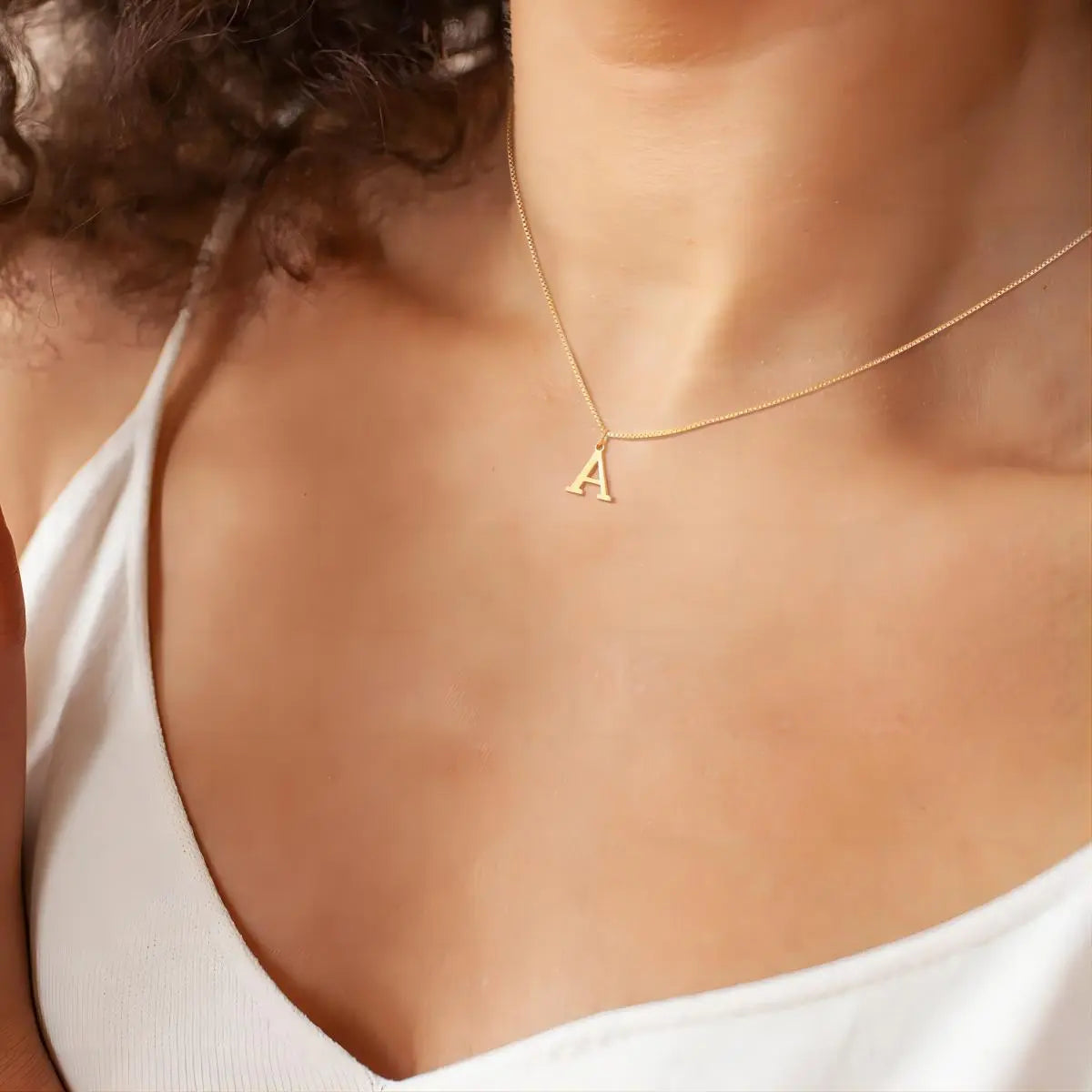 Necklace with initials of love