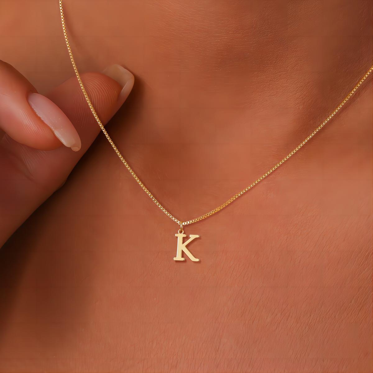 Necklace with initials of love