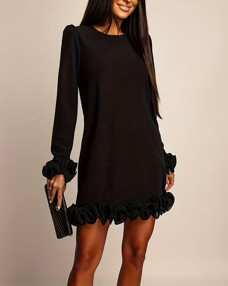 Elegante A-Lijn Jurk met Ruches