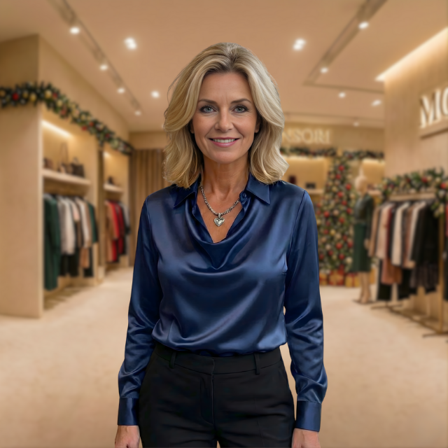 Fiona™ | Elegante Satijnen Blouse (kopie)