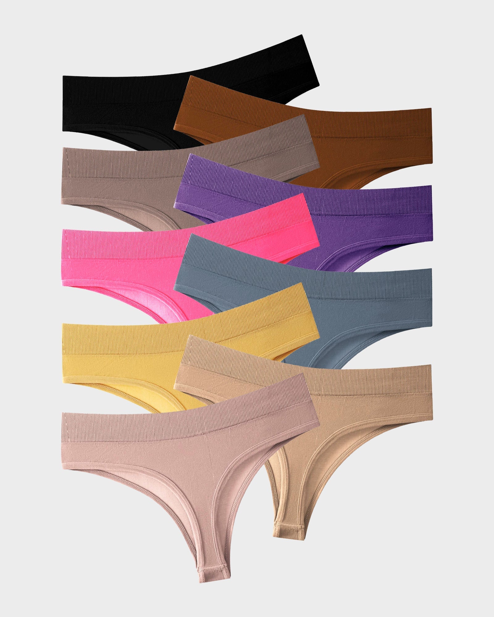 Comfort Naadloze Thong Onderbroeken (9 Stuks)