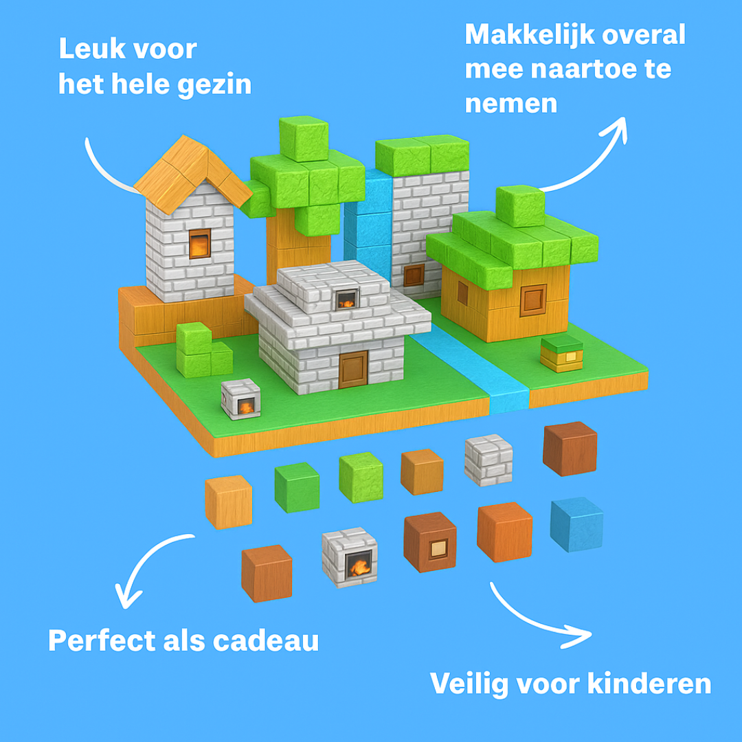 MagnaCraft™ – Magnetische Bouwblokken geïnspireerd op Minecraft