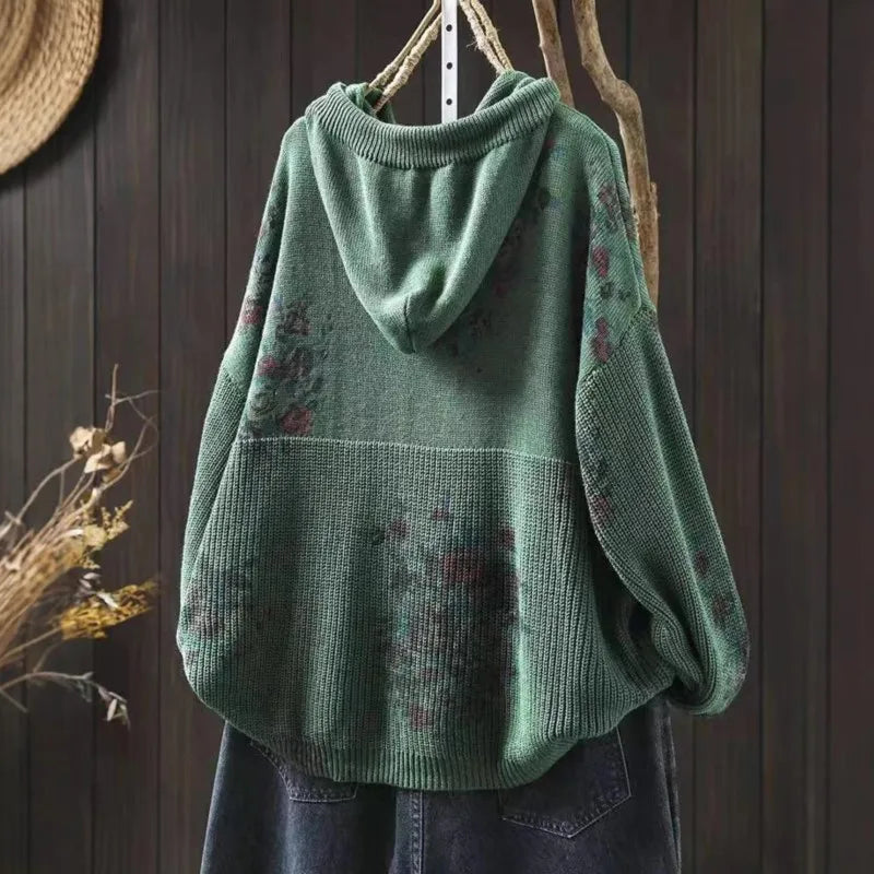 Thea | Zachte Gebreide Hoodie Trui