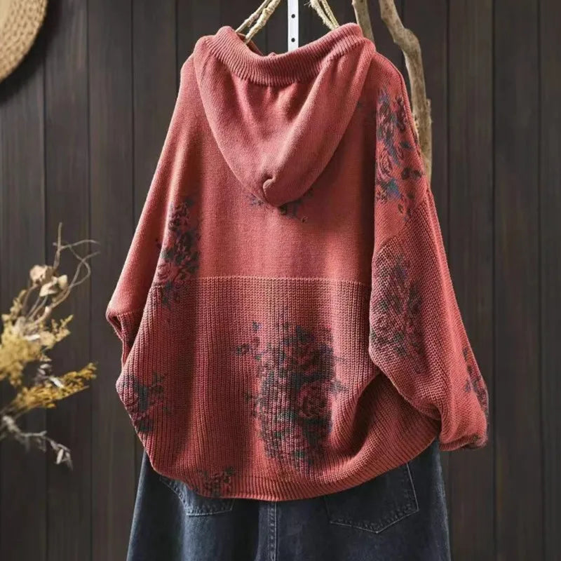 Thea | Zachte Gebreide Hoodie Trui