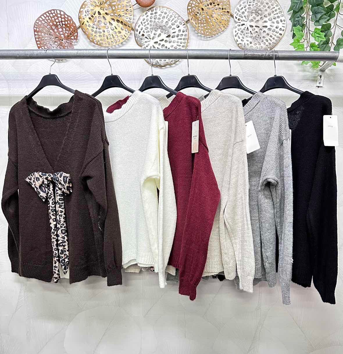 Cozy Chic Reversible Trui met Luipaardprint Strik