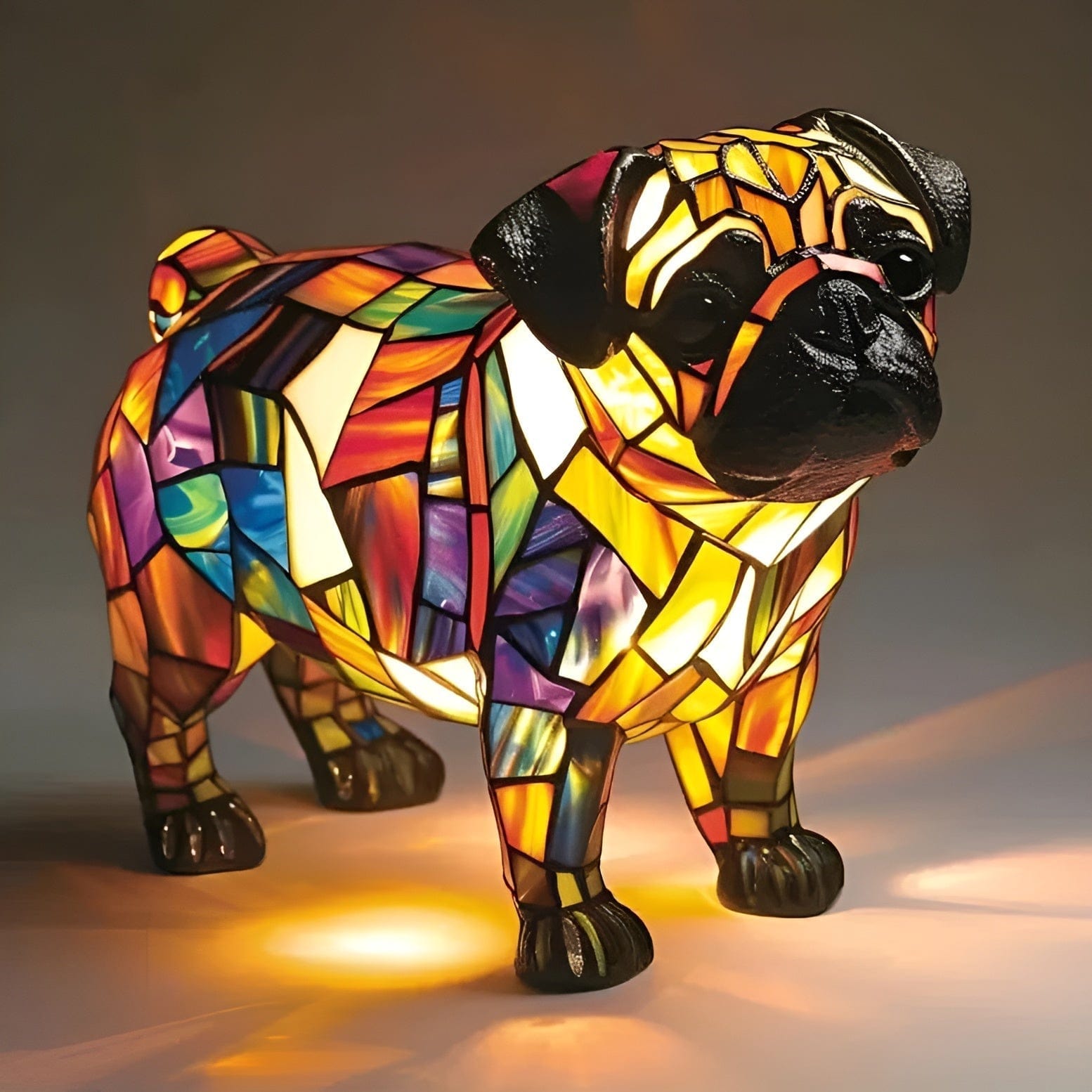 Animal Glow™ | Handgemaakte loodglaslamp