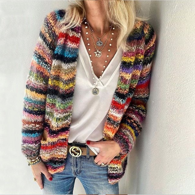 Catherine | Gezellige Multicolor-Cardigan