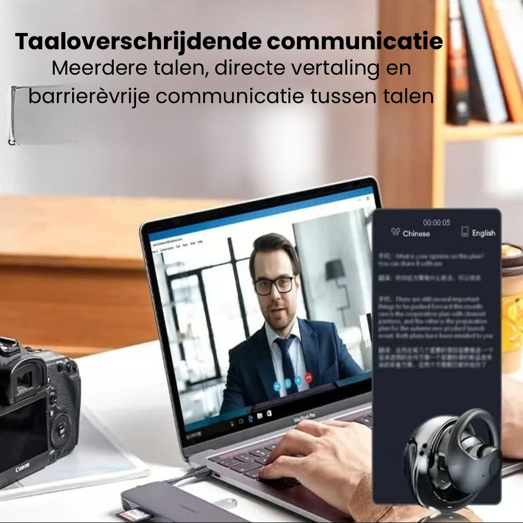 LingoBuds™ | Draadloze Oordopjes met Realtime Vertaling
