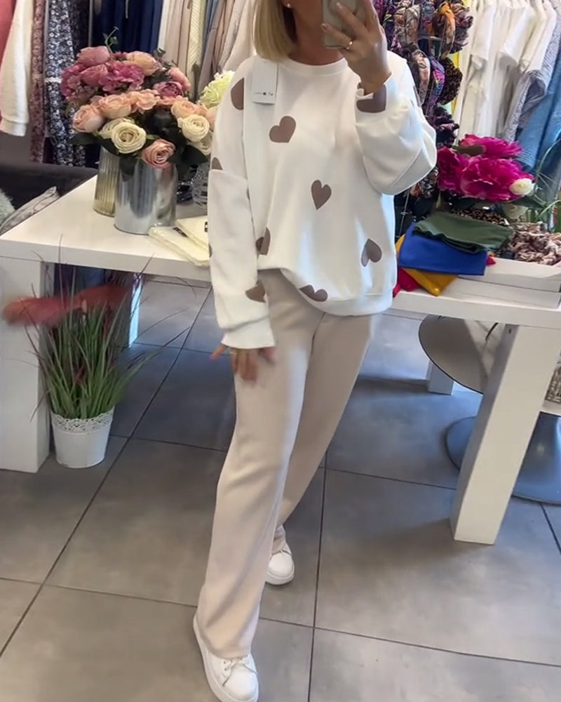 Milu | Trui in katoenmix met hartjes