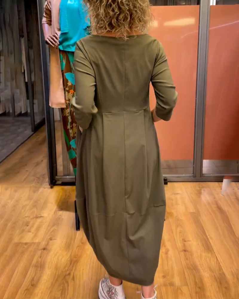 Chantal™ | Elegante Jurk met Ronde Hals