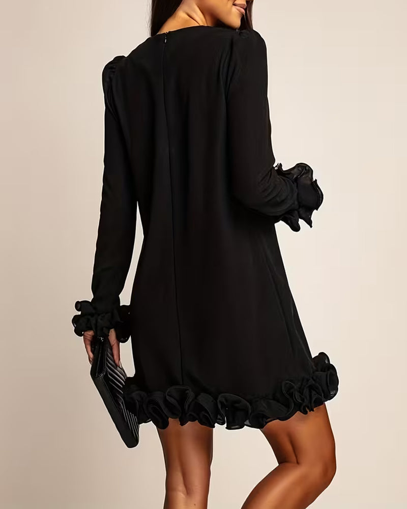 Elegante A-Lijn Jurk met Ruches