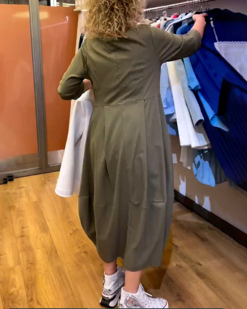 Chantal™ | Elegante Jurk met Ronde Hals