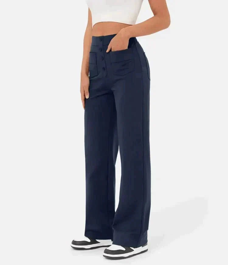 Emma™ | Elegante Elastische High-Waist Pantalon (1+1 GRATIS)