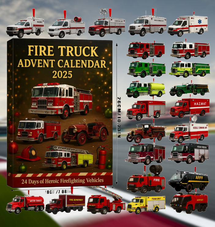 🚒🔥Fire Truck Advent Calendar 2025🎁🌲