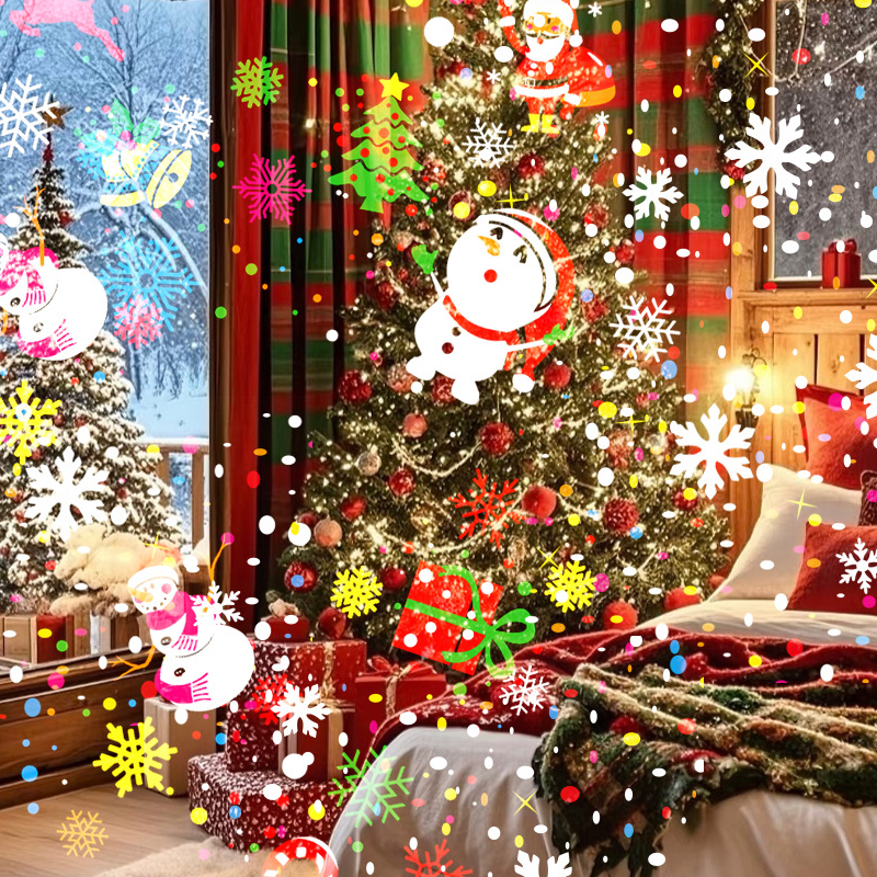 🎅 Rotating LED Christmas Pattern Projector Light – 16 Festive Patterns &amp; Dynamic Effect 🎄✨